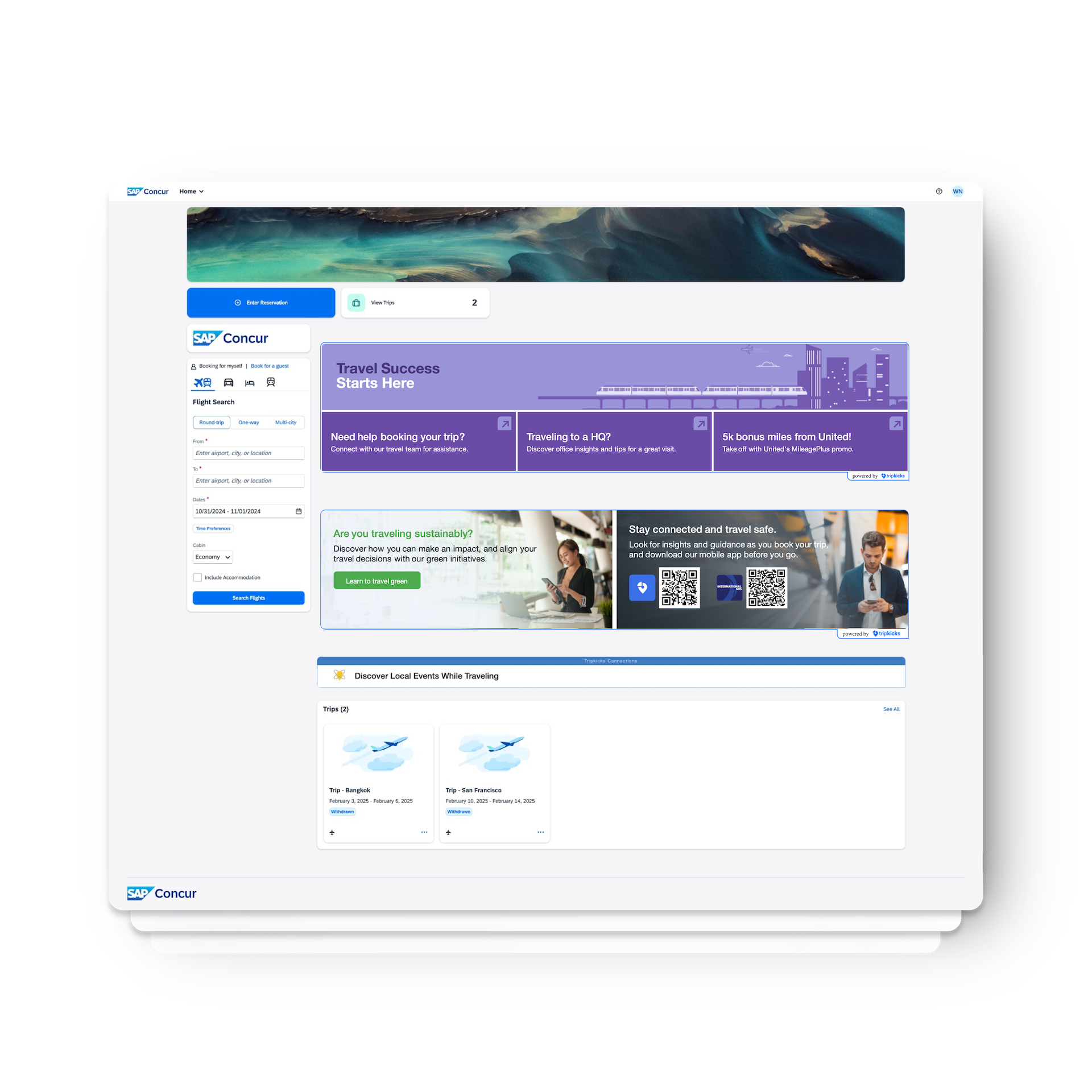 Engage Travelers with Tripkicks’ Anytime Insights, Leveraging Concur Travel’s New Homepage